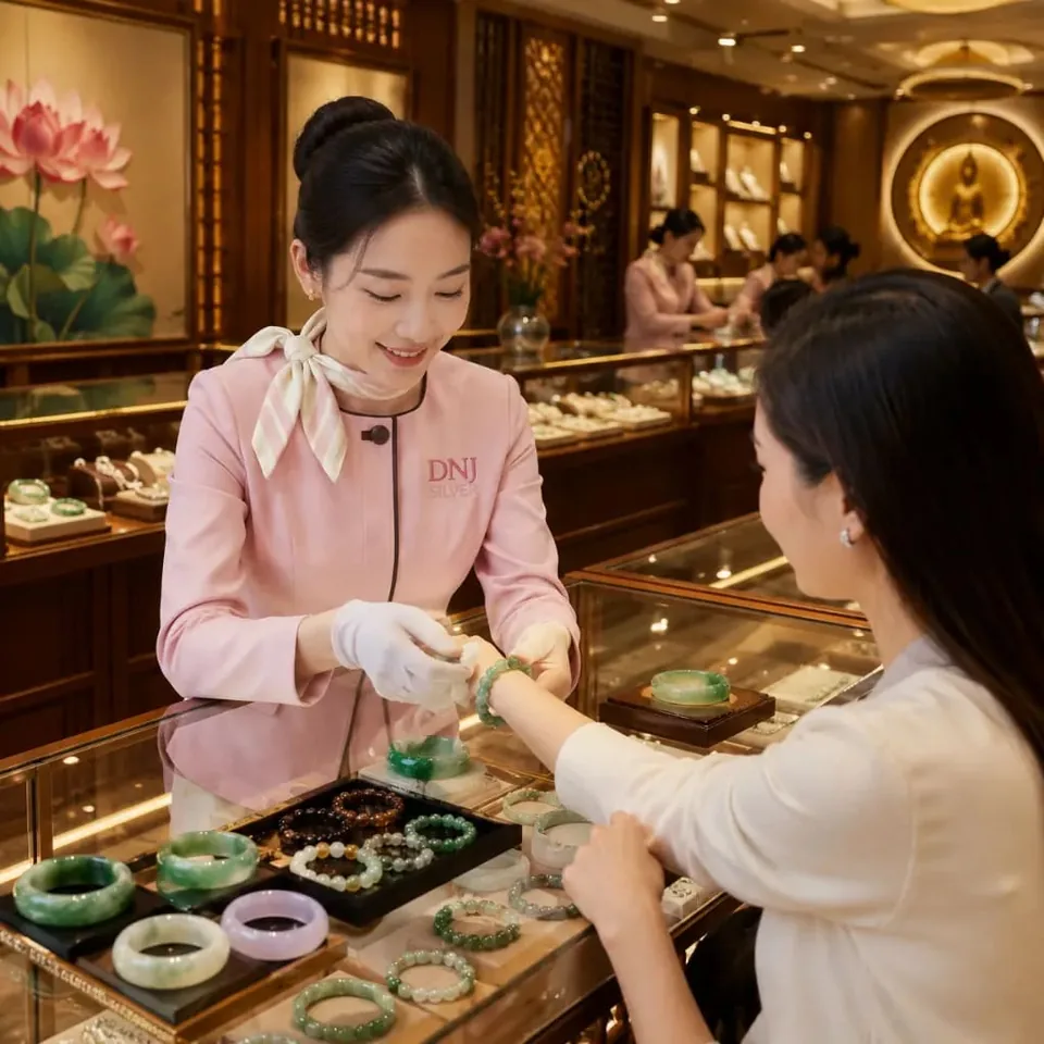 DNJ tư vấn vòng ngọc phong thủy cho khách hàng