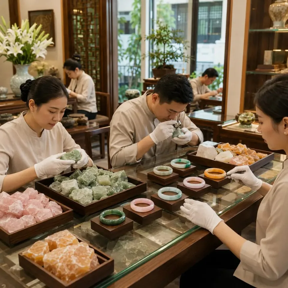 Sản phẩm vòng ngọc và đá quý DNJ