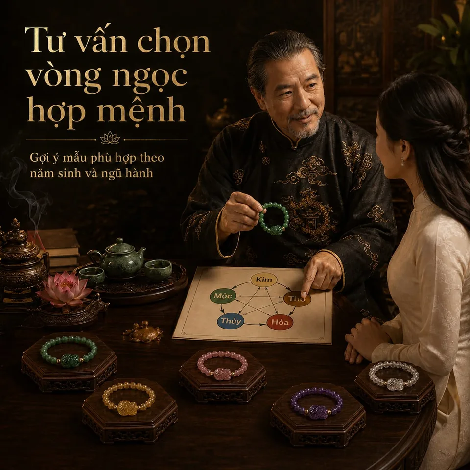 Vòng ngọc phong thủy hợp mệnh