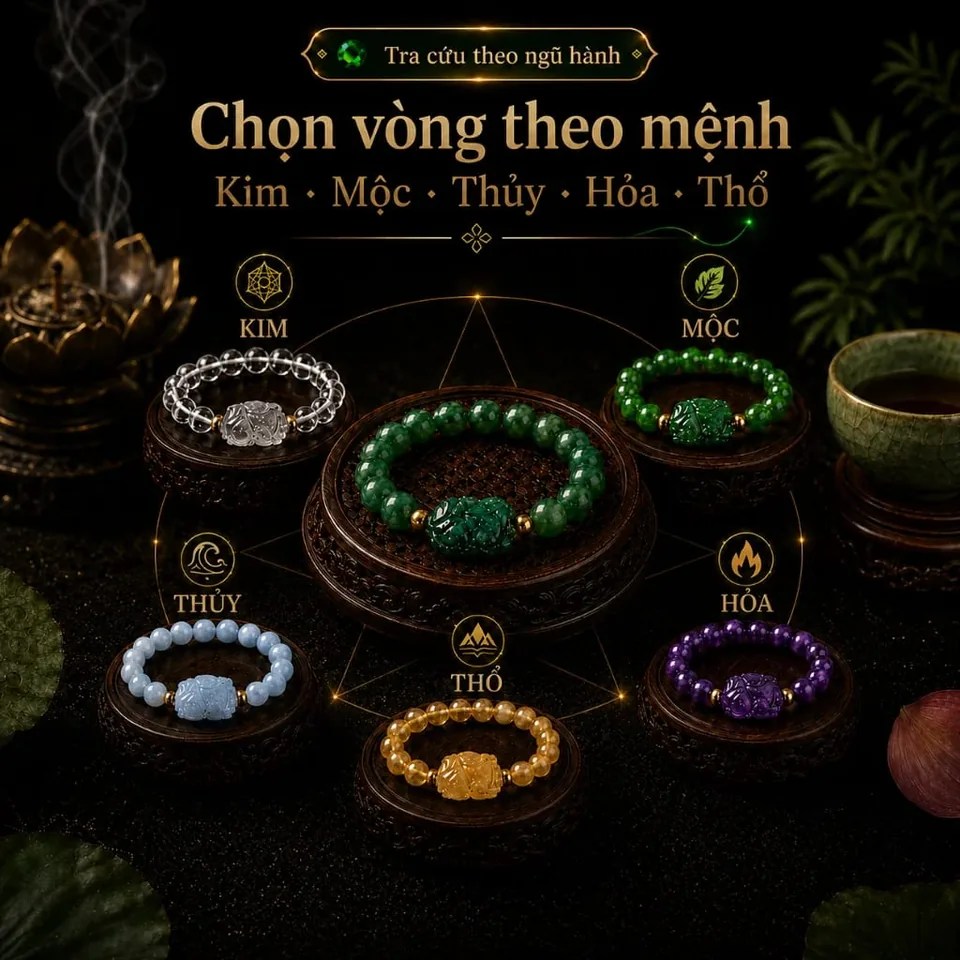 Vòng tay phong thủy DNJ mẫu 2