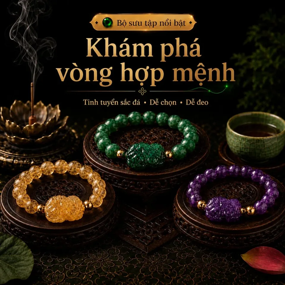 Vòng tay phong thủy DNJ mẫu 3