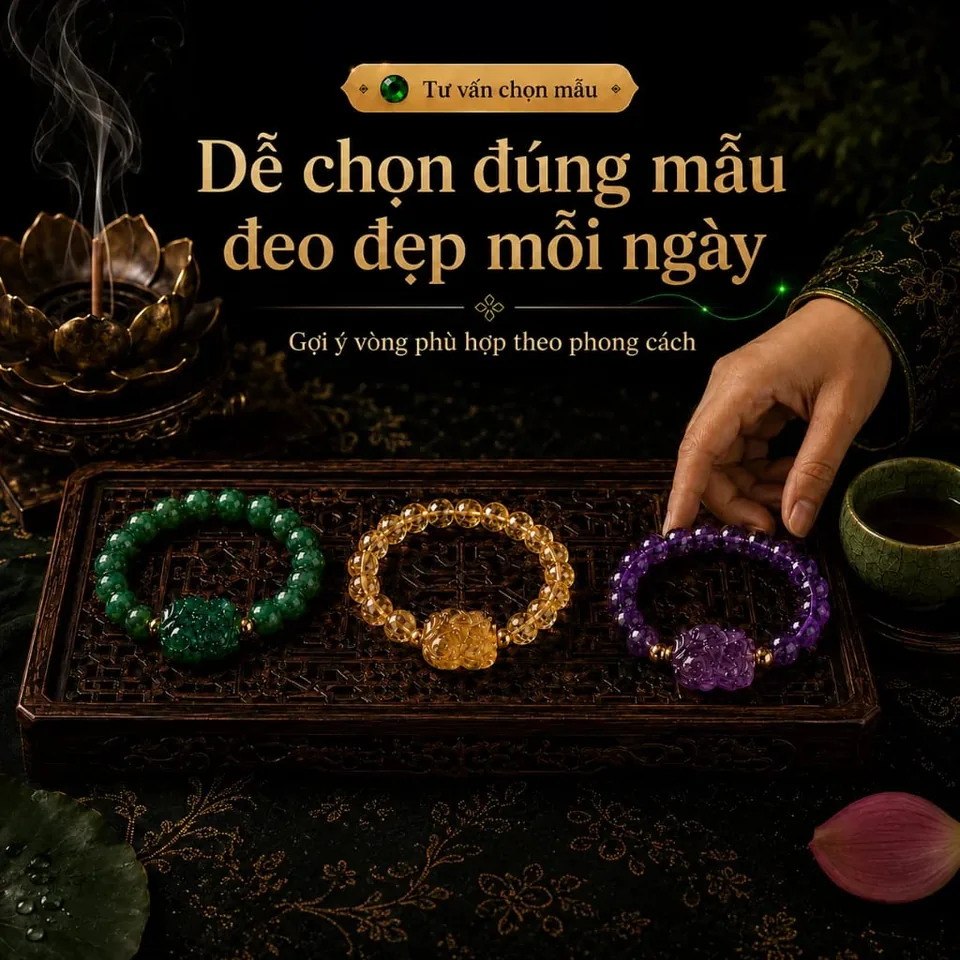 Vòng tay phong thủy DNJ mẫu 5